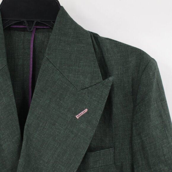 Studiosuits Sport Coat mens 40 Solbiati Tolomeo Linen Double Breasted peak lapel - Picture 2 of 16